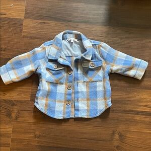 George Blue and Brown Plaid Baby Jacket